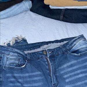 High Rise Blue Jeans